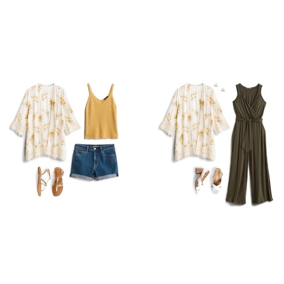 MASON & BELLE Laria Crochet Detail Open Front Woven - Picture 2 of 5